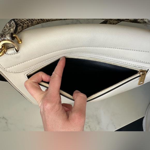 Vintage CELINE Python-trimmed trapeze bag - Picture 14 of 16